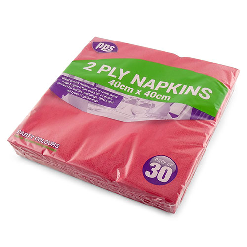 Red Paper Luncheon Napkins 40cm 2 Ply - Pack of 30 Product Gallery Image
