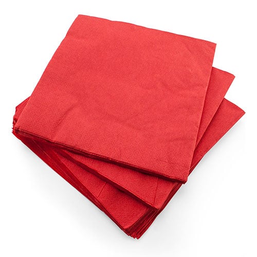 Red Paper Luncheon Napkins 40cm 2 Ply - Pack of 30