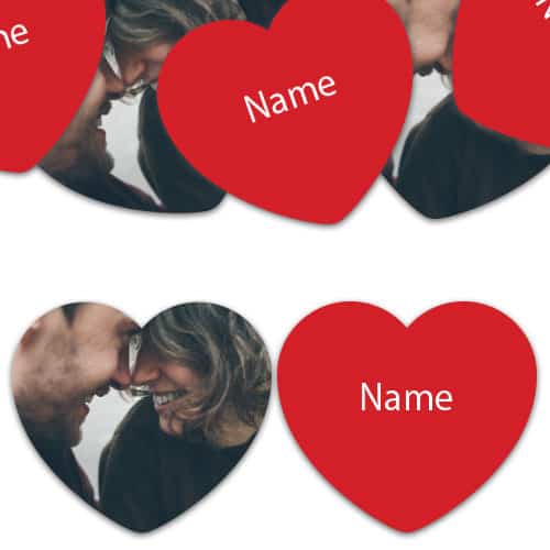 HEART Shape - Red Personalised Confetti - Pack of 50
