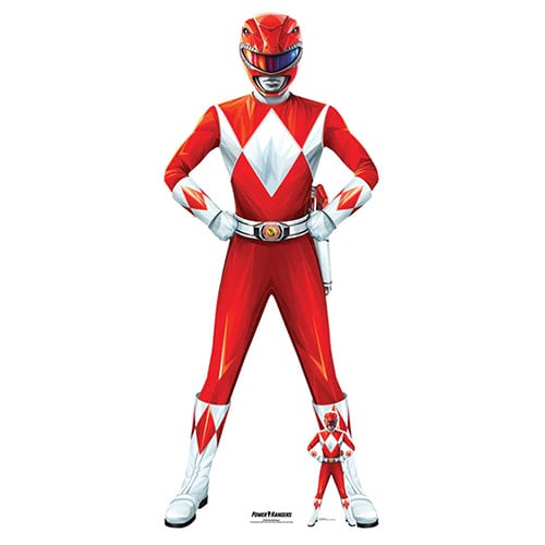 Red Power Ranger Lifesize Cardboard Cutout 180cm Product Gallery Image