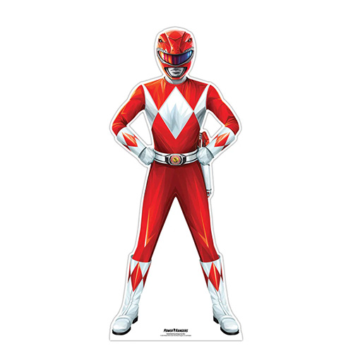 Red Power Ranger Star Mini Cardboard Cutout 95cm Product Gallery Image
