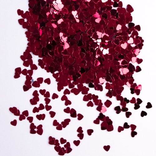 Red Sparkle Hearts Table Confetti 14 Grams Product Image