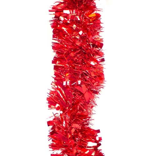 Shiny Red Thick and Thin Christmas Tinsel 2m Product Gallery Image