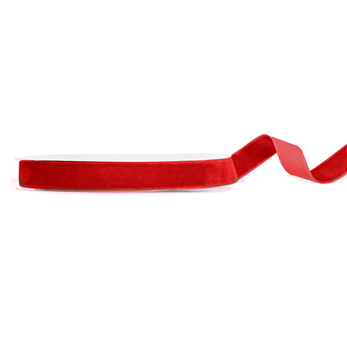 Red Velour Ribbon 15mm x 10m Product Gallery Image