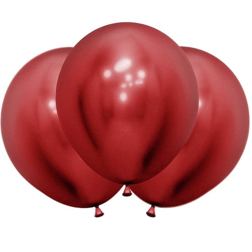 Reflex Crystal Red Biodegradable Latex Balloons 45cm / 18 in - Pack of 15 Product Image