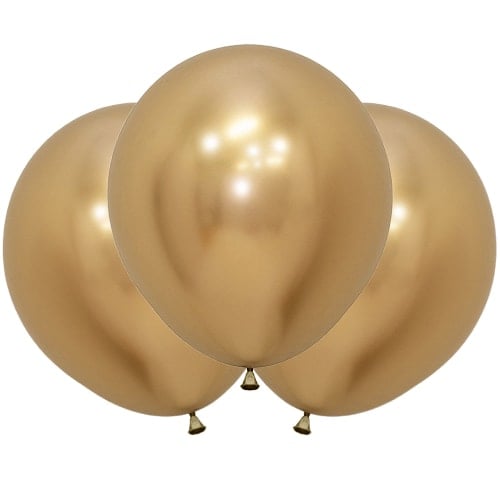 Reflex Gold Biodegradable Latex Balloons 45cm / 18 in - Pack of 15 Product Image