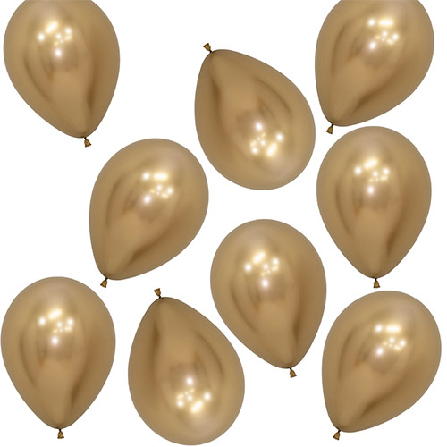 Reflex Gold Sempertex Biodegradable Mini Latex Balloons 13cm / 5 in - Pack of 50