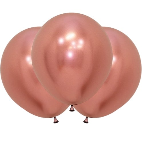 Reflex Rose Gold Biodegradable Latex Balloons 45cm / 18 in - Pack of 15 Product Image