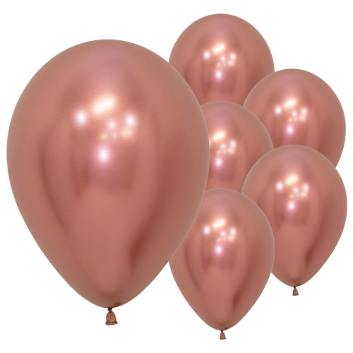 Reflex Rose Gold Sempertex Biodegradable Latex Balloons 30cm / 12 in - Pack of 50 Product Gallery Image