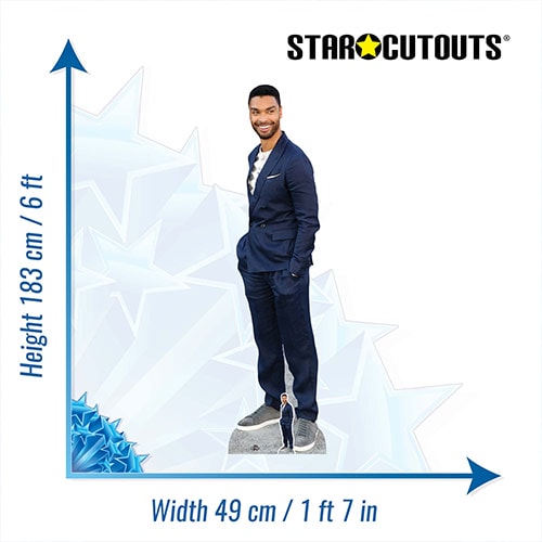 Rege Jean Page Blue Suit Lifesize Cardboard Cutout 183cm Product Gallery Image
