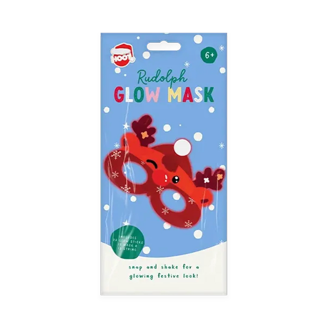 Reindeer Christmas Glow Eye Mask Accessory 17cm
