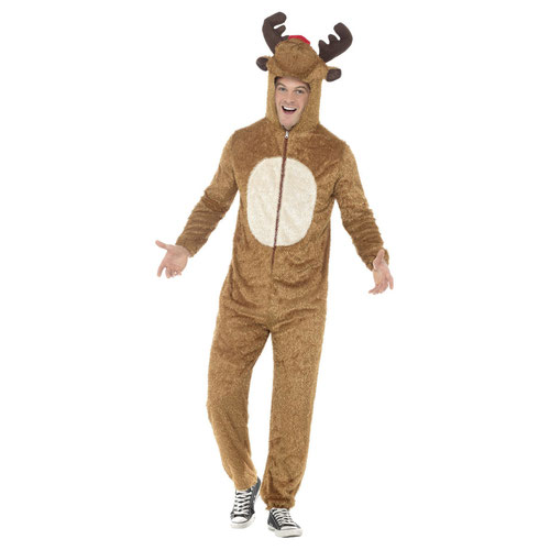 Reindeer Christmas Onesie Fancy Dress Costume Unisex Adult Medium Product Gallery Image