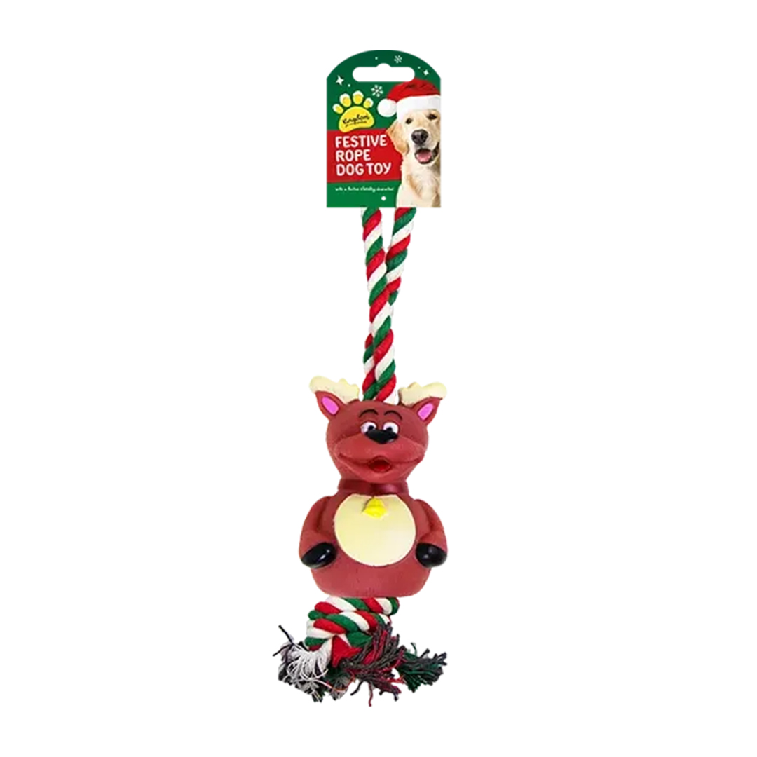 Reindeer Christmas Rope Dog Toy 33cm