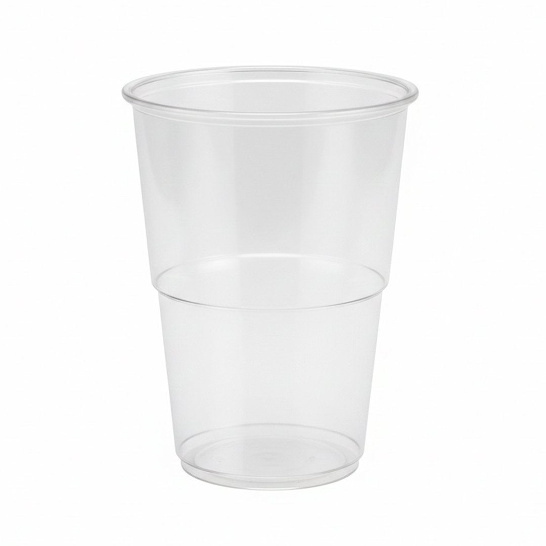 Reusable Clear Plastic Tumbler Half Pint Cups 285ml - Pack of 50