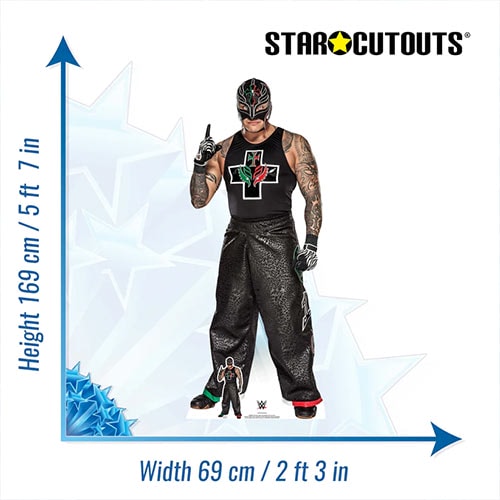 Rey Mysterio Pointing WWE Lifesize Cardboard Cutout 169cm Product Gallery Image