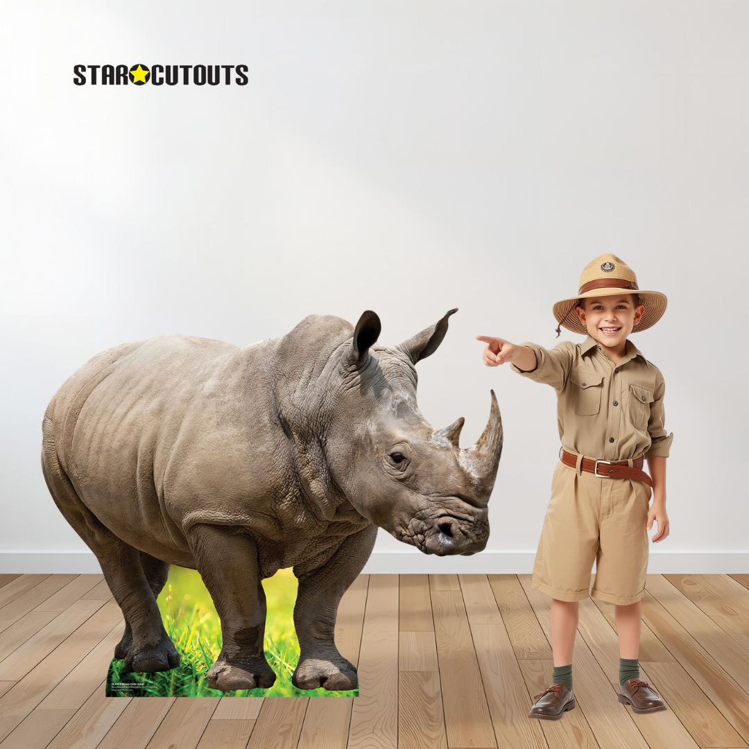 Rhino Side View Lifesize Cardboard Cutout 94cm Product Gallery Image