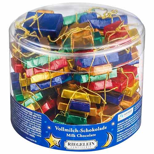 Riegelein Milk Chocolate Christmas Napolitains Drum Sweets - Pack of 100 Product Image