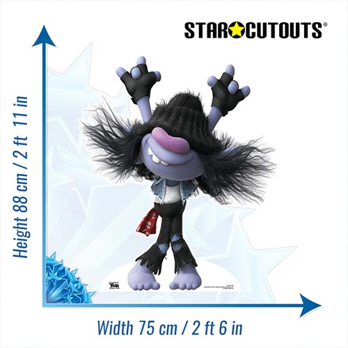 Riff Trolls World Tour Star Mini Cardboard Cutout 88cm Product Gallery Image