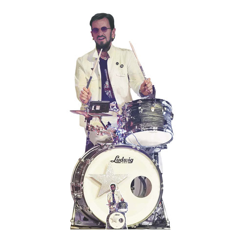 Ringo Starr Drumming Lifesize Cardboard Cutout 162cm
