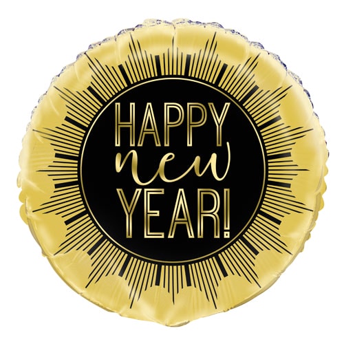 Roaring New Year Round Foil Helium Balloon 46cm / 18 in Product Gallery Image