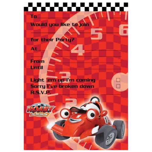 Roary The Racing Car Invitations with Envelopes- Pack of 20 Product Image