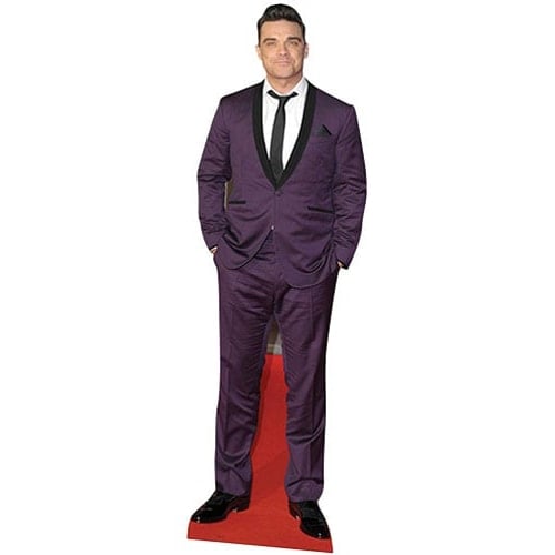 Robbie Williams Purple Suit Lifesize Cardboard Cutout - 185cm