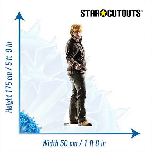 Ron Weasley Harry Potter & the Deathly Hallows Rupert Grint Lifesize Cardboard Cutout 175cm Product Gallery Image