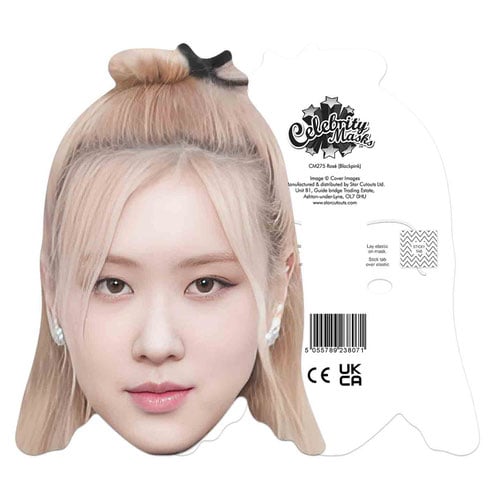 Rose Black Pink K-Pop Cardboard Face Mask Product Gallery Image