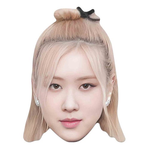 Rose Black Pink K-Pop Cardboard Face Mask Product Gallery Image