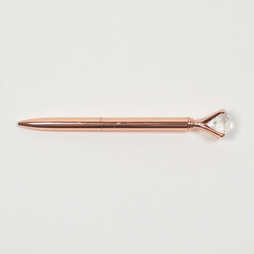 Rose Gold Diamond Topper Luxury Metallic Pen Product Gallery Image