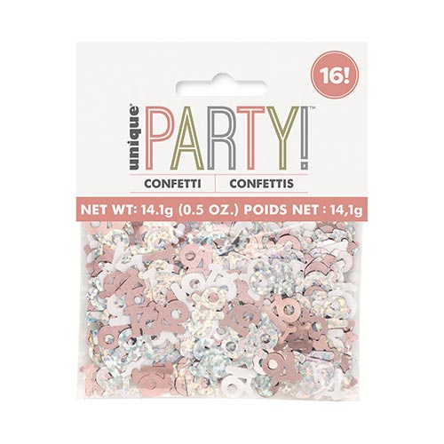 Rose Gold Glitz Age 16 Holographic Assorted Table Confetti 14g Product Gallery Image
