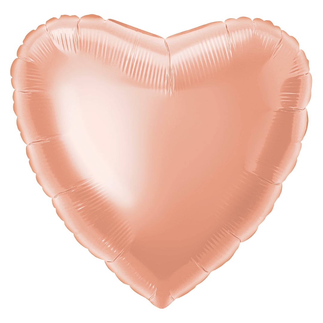 Rose Gold Heart Shape Foil Helium Balloon 46cm / 18 in
