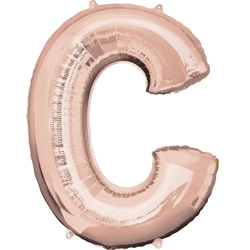 Rose Gold Letter C Air Fill Foil Balloon 40cm / 16 in Product Image