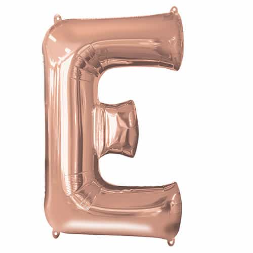 Rose Gold Letter E Supershape Foil Helium Balloon 81cm / 32Inch Product Image