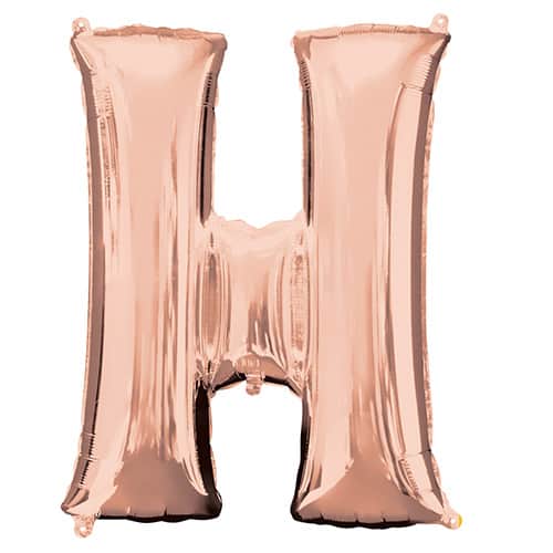 Rose Gold Letter H Helium Foil Giant Balloon 81cm / 32 in Product Image