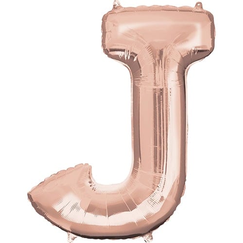 Rose Gold Letter J Air Fill Foil Balloon 40cm / 16 in Product Image