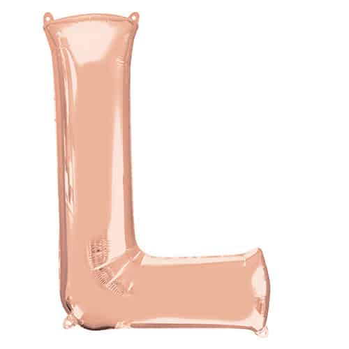 Rose Gold Letter L Helium Foil Giant Balloon 81cm / 32 in Product Image