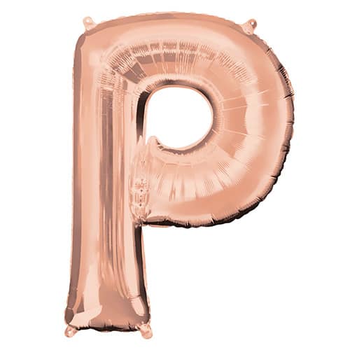 Rose Gold Letter P Helium Foil Giant Balloon 81cm / 32 in Product Image