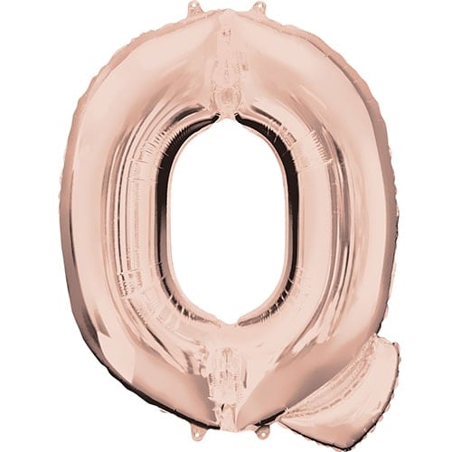 Rose Gold Letter Q Air Fill Foil Balloon 40cm / 16 in Product Image