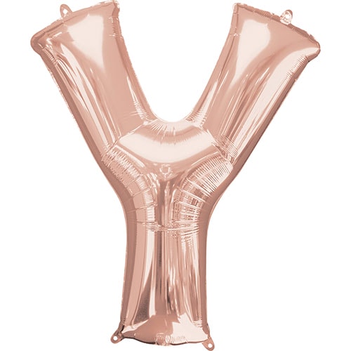 Rose Gold Letter Y Air Fill Foil Balloon 40cm / 16 in Product Image