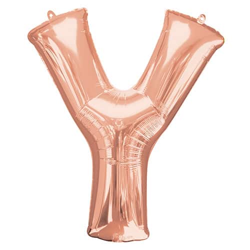 Rose Gold Letter Y Helium Foil Giant Balloon 86cm / 34 in Product Image