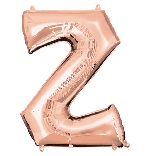 Rose Gold Letter Z Helium Foil Giant Balloon 86cm / 34 in Product Image