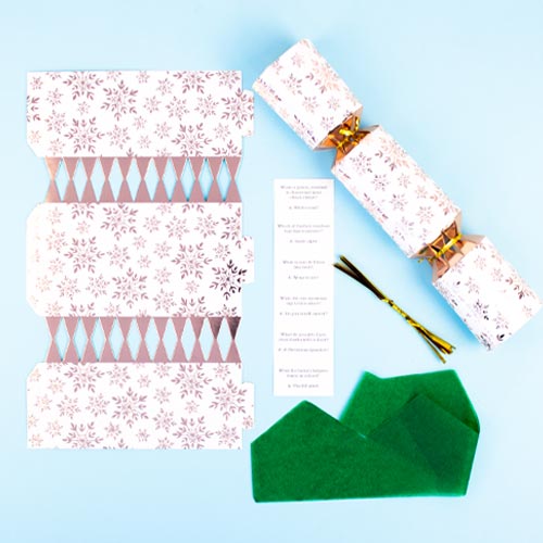 Rose Gold Make Your Own Christmas Crackers Set - Pack of 6 Product Image