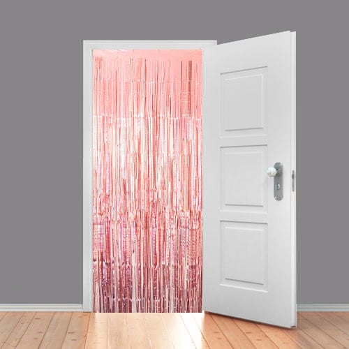 Rose Gold Foil Door Curtain Backdrop 92cm x 244cm - Pack of 10