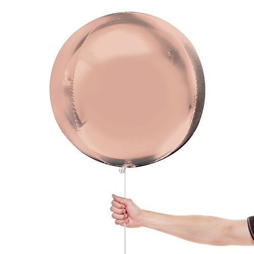 Rose Gold Orbz Foil Helium Balloon 38cm / 15 in Product Gallery Image
