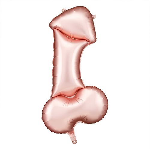 Rose Gold Penis Shape Giant Foil Helium Balloon 88cm / 35 in