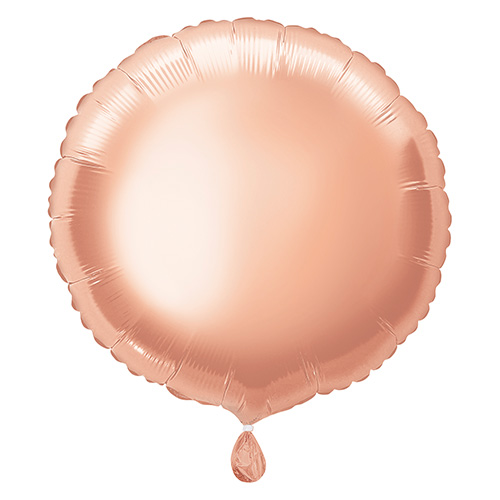 Rose Gold Round Foil Helium Balloon 46cm / 18 in