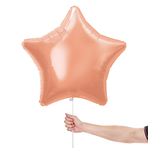 Rose Gold Star Foil Shaped Balloon 51cm / 20 in Product Gallery Image