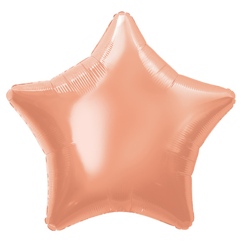 Rose Gold Star Foil Shaped Balloon 51cm / 20 in
