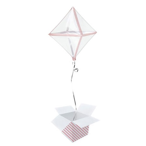 Rose Gold Trim Clear Anglez Foil Helium Balloon Foil Helium Balloon - Inflated Balloon in a Box